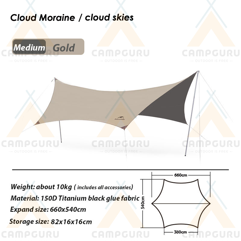 Naturehike Cloud Moraine (upgraded Cloud Skies 2024) Ti-Black