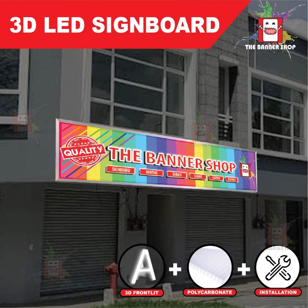3D LED SIGNBOARD (CUSTOM MADE) 4FT X 20FT SHOPLOT SIGNBOARD | Shopee ...
