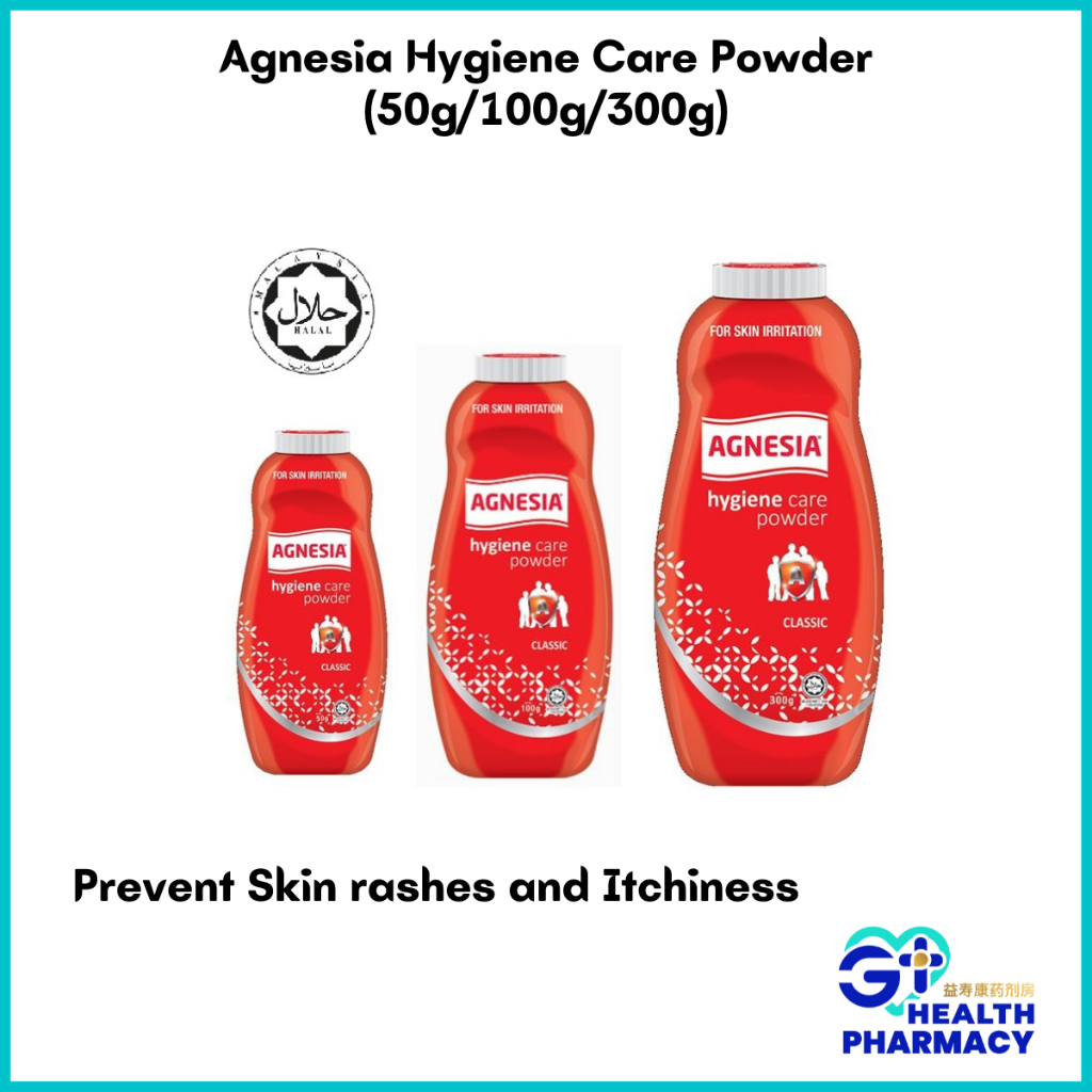 Agnesia Hygiene Care Powder (50g/100g/300g) Prevent Skin rashes ...