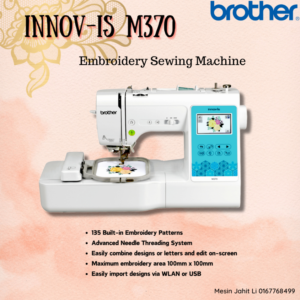 Innov-is M370 Mesin jahit sulam berkomputer Brother M370 | Shopee Malaysia