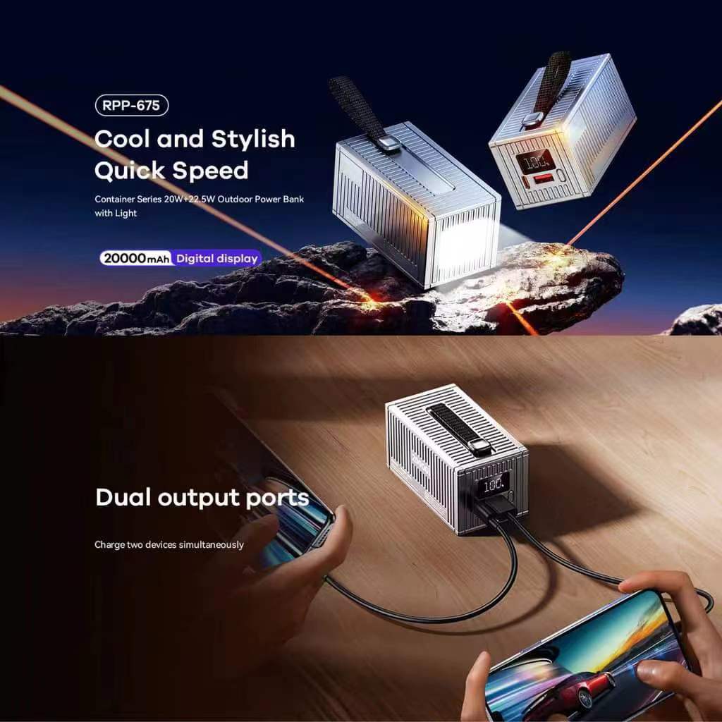 REMAX RPP-675 20000mAh Powerbank / PD20W + QC22.5W Super Fast Charging ...