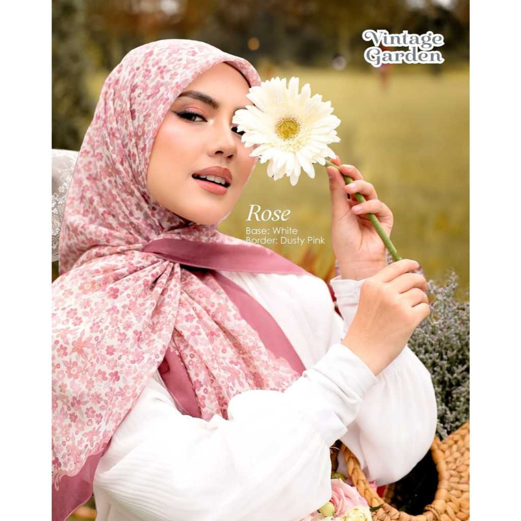 TUDUNG BAWAL RUFFLE VINTAGE GARDEN | Shopee Malaysia