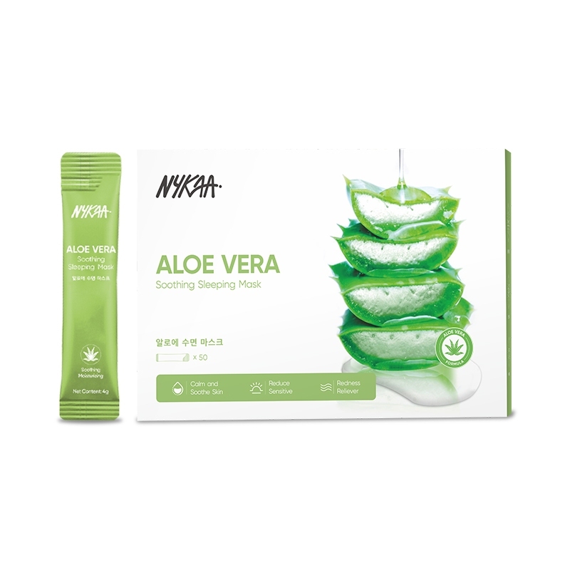 Sleeping Mask Aloe Vera NYKAA Soothes Skin Facial 50pcs | Shopee Malaysia