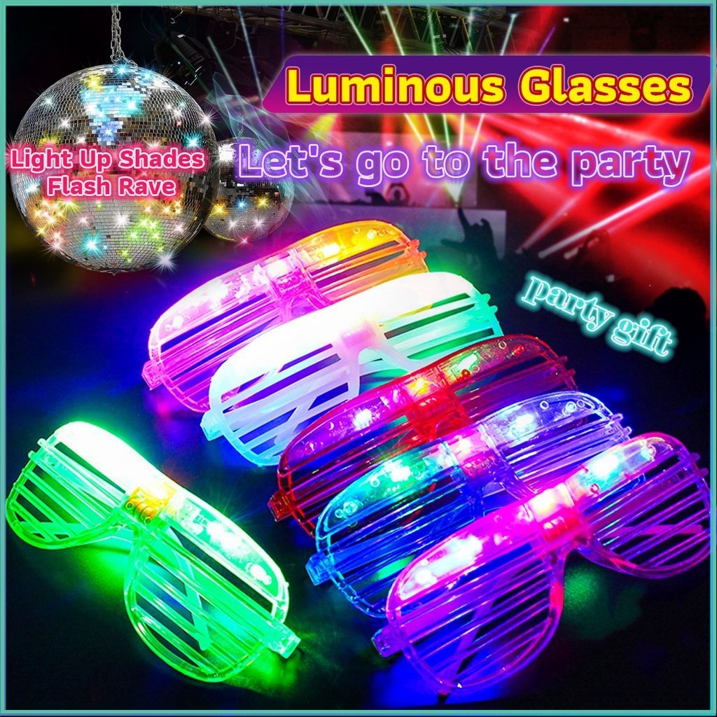 【Ready stock】Party LED Light Glasses/Glow Glasses Glow in the Dark ...