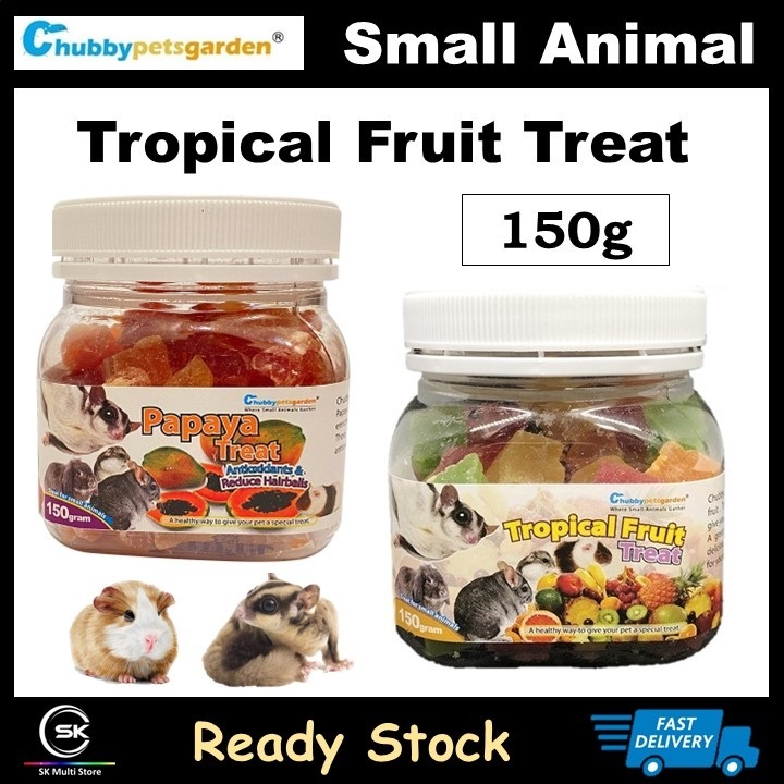 Photo inspiration: Guinea Pig Dried Peaches Reference: Chubbypets Garden Tropical Fruit Dry Papaya Treat 150G Sugar Glider