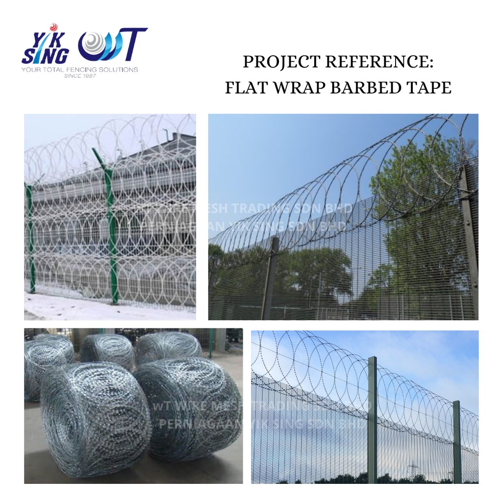WT RAZOR WIRE FLATWRAP KAWAT DURI PENJARA 0.5M DIA. MURAH DARI KILANG ...