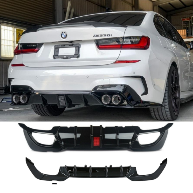 BMW G20 M Sport Bumper CMST Vten G20 Rear Diffuser With Led Carbon ...