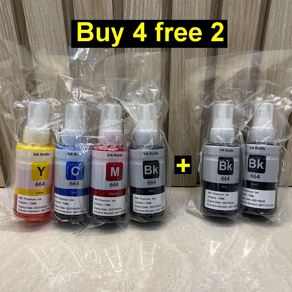 Ready Stock Refill Ink T664 Compatible For EP L120/L210/L360/L1300 (C,M ...