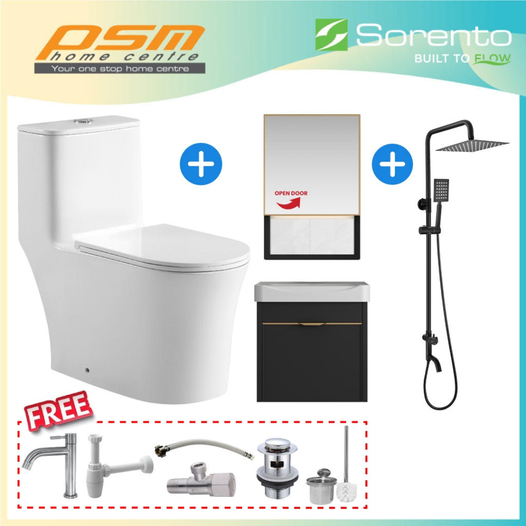 Sorento Bathroom One Piece Design Toilet Bowl WC Bathroom Aluminium ...
