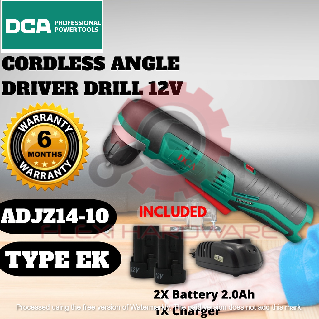 DCA Cordless Brushless Angle Driver Drill Angle Drill (12V Max) ADJZ14 ...