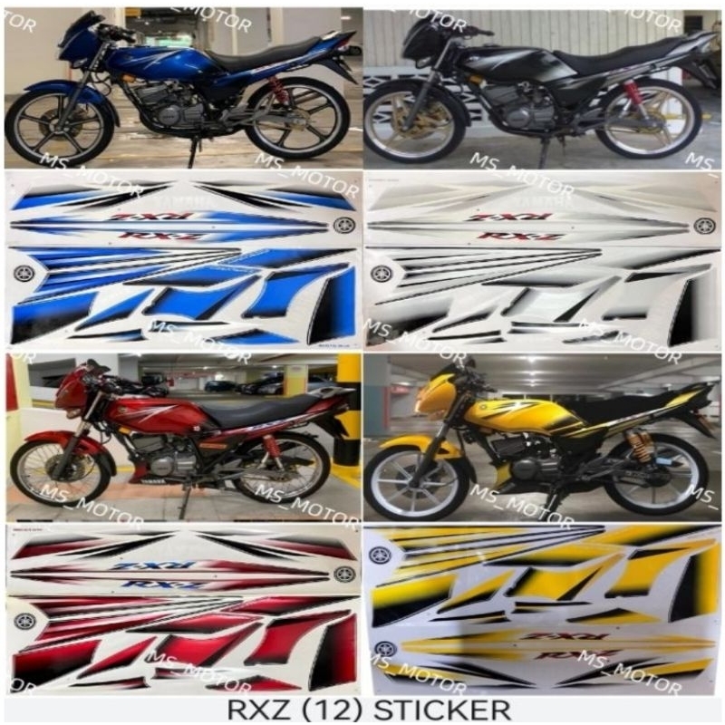 RXZ BODY COVER STICKER STRIPE COVER SET RXZ CATALYZER (12) COLOUR BLUE ...