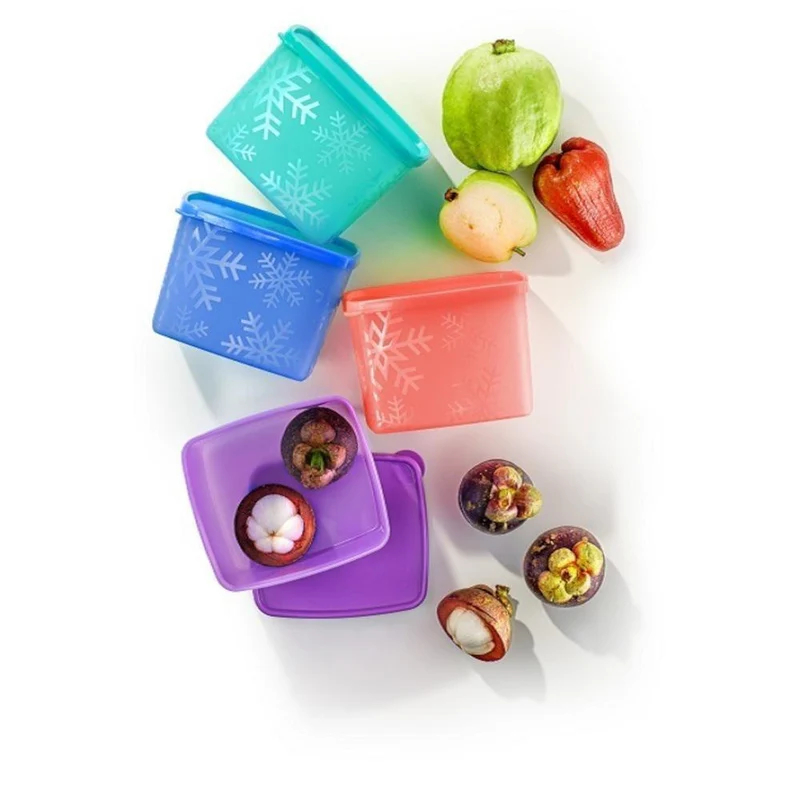 Tupperware Snowflake Square Round 800ml ( 4 pcs ) | Shopee Malaysia