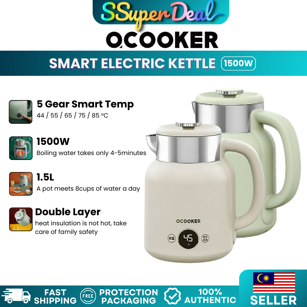 Xiaomi OCOOKER 1.5L Smart Kettle (Built-in display , Simple control ...