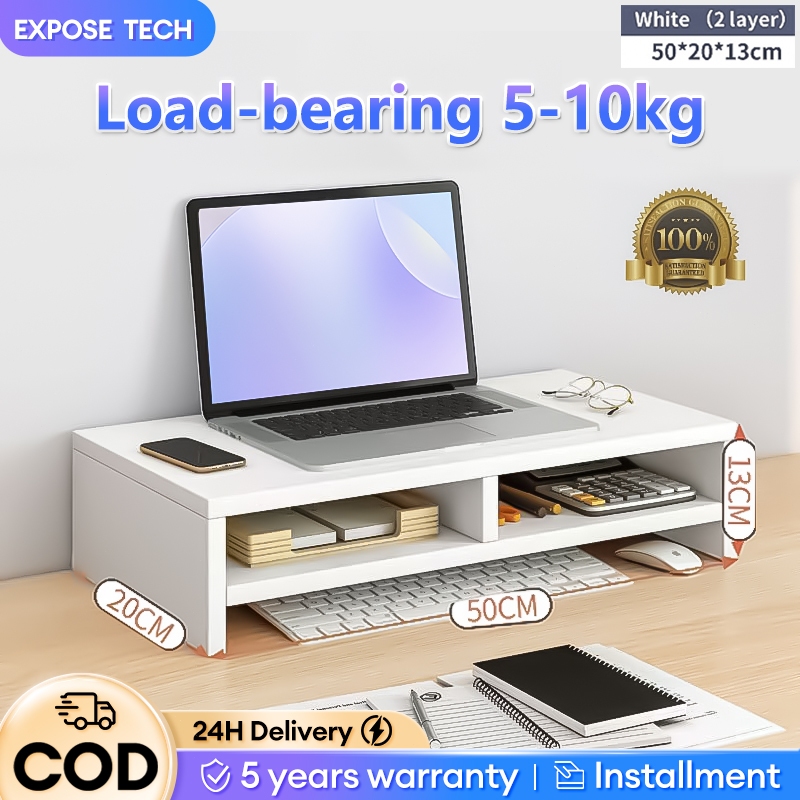 EXPOSE Computer Riser Monitor Base Office Desktop Shelf Storage Bracket ...