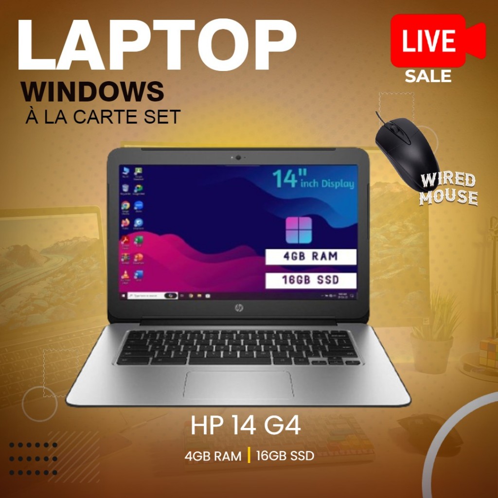 (Refurbished) HP 14 G4 Windows Laptop / 14