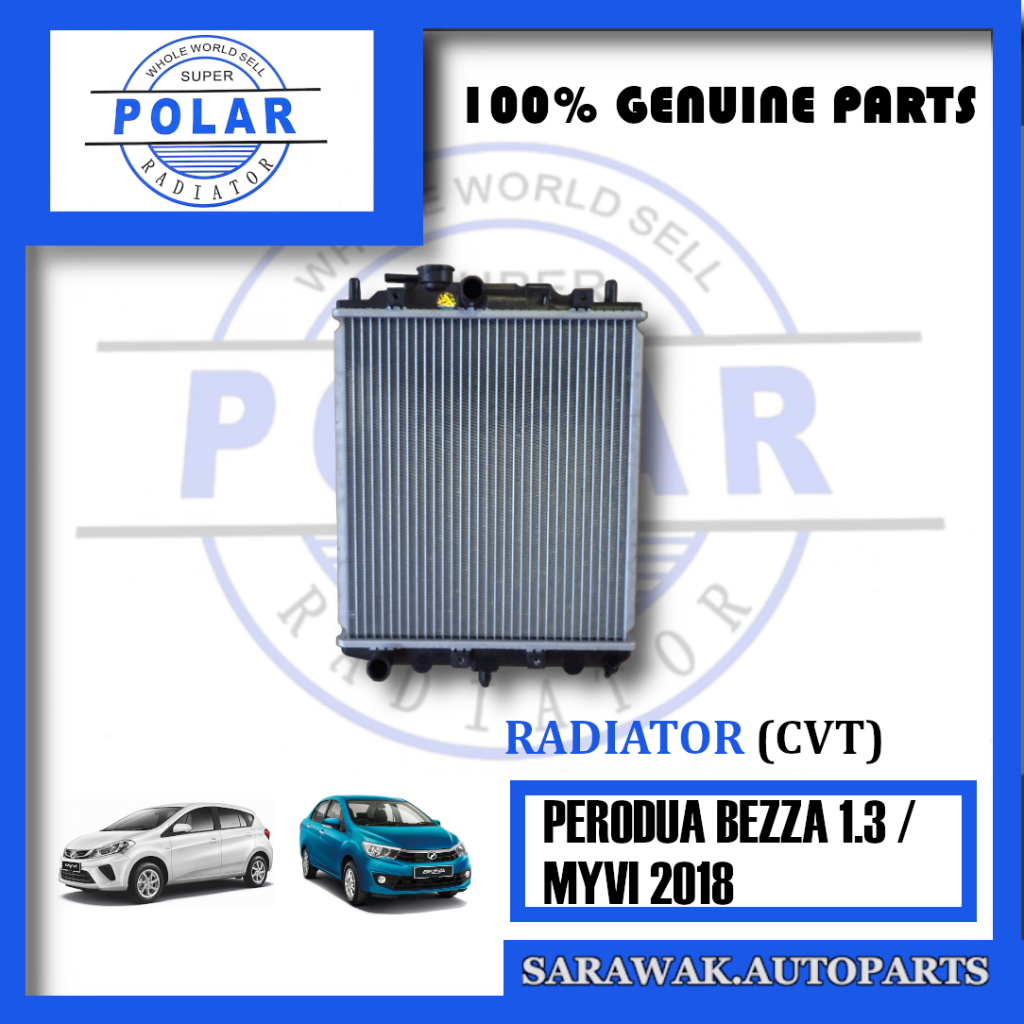 Polar Perodua Bezza 1.3 / Myvi 2018 CVT Radiator 16mm | Shopee Malaysia