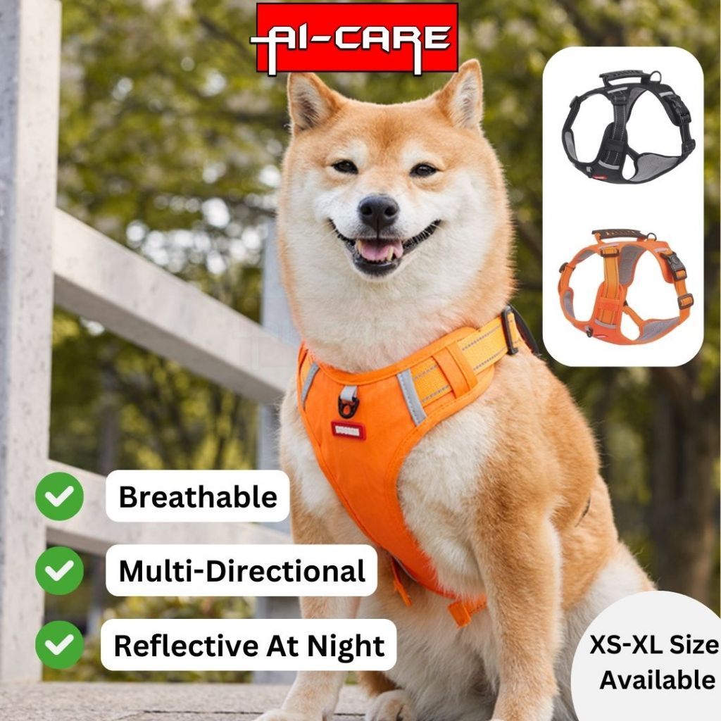 No Pull Dog Harness for Pets Reflective Breathable Adjustable Pet Vest With  Handle For Large Middle And Small Dog