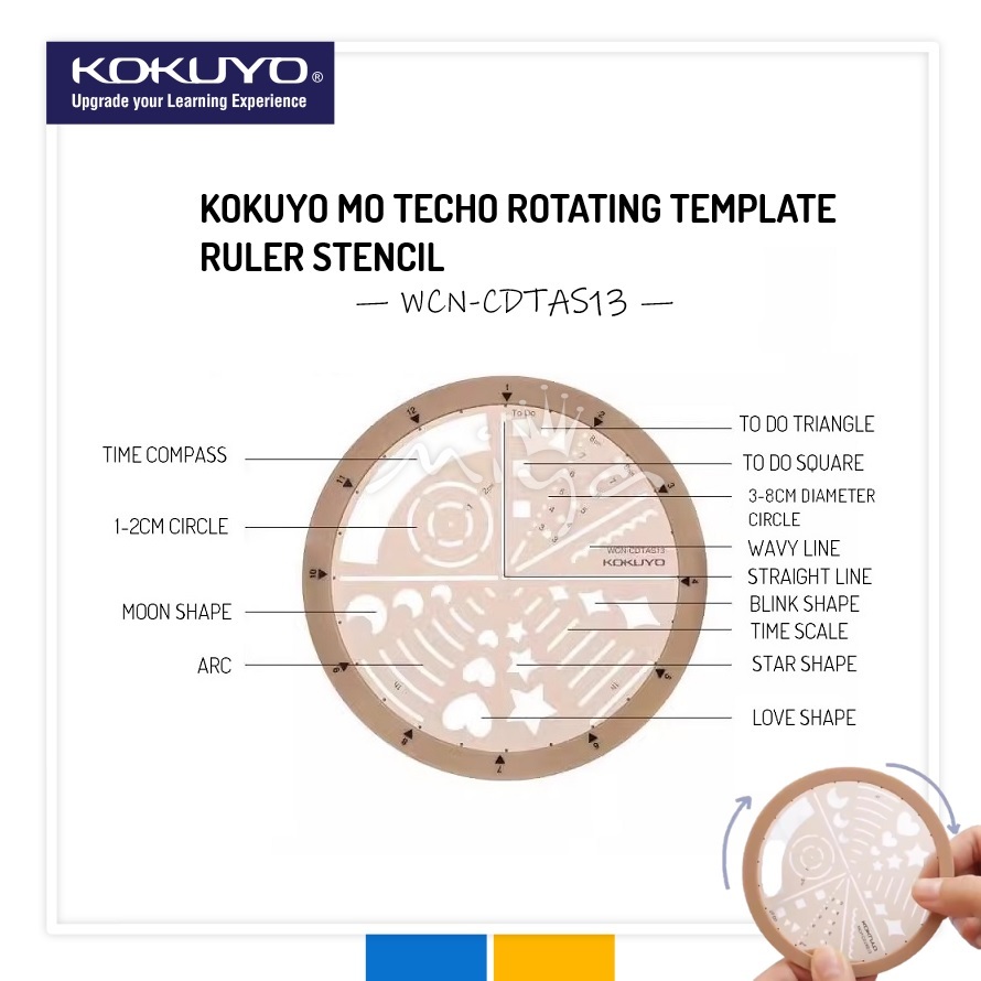 KOKUYO MO TECHO ROTATIONG TEMPLATE RULER STENCIL PEMBARIS | Shopee Malaysia