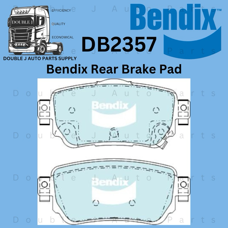 💯Original Bendix Nissan X-Trail, Renault Koleos Rear brake pad DB2357 ...