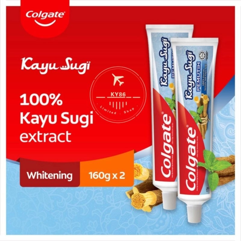 Colgate Kayu Sugi Toothpaste-Twin pack-160gm x 2's #oralcare#ubatgigi# ...