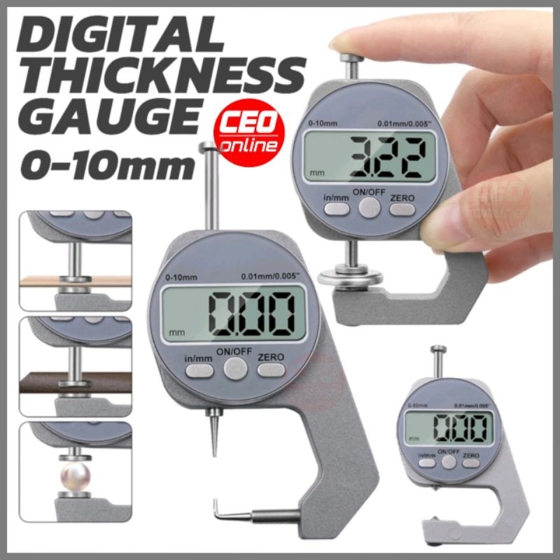 CEO 🇲🇾 0-10mm Digital Thickness Gauge Measuring Tools Electronic ...