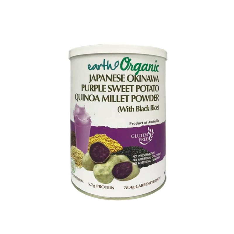 Earth Organic Japanese Okinawa Purple Sweet Potato Quinoa Millet Powder ...