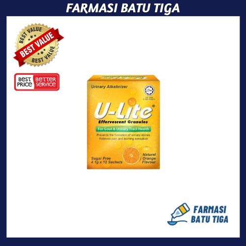U-LITE EFFERVESCENT GRANULES SACHET (FOR GOUT & UTI) REPACK 4S/ BOX ...