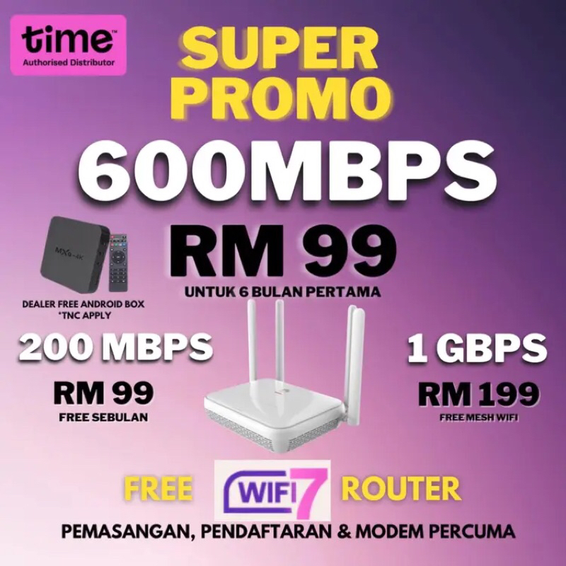 Time Internet Fiber Home Broadband Unlimited | Shopee Malaysia
