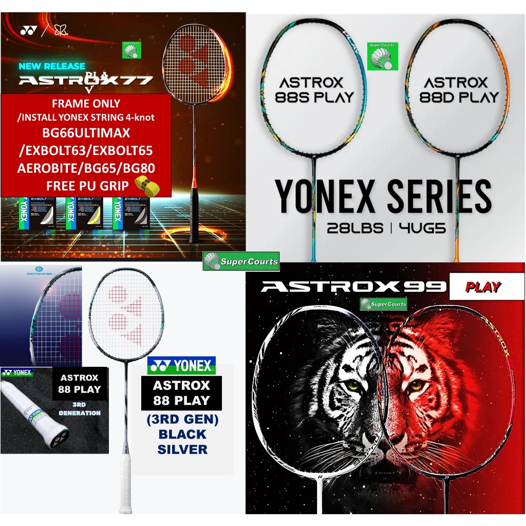 【ORIGINAL】Yonex ASTROX 77/88D/88S/88/99 PLAY (FREE INSATLL YONEX STRING ...