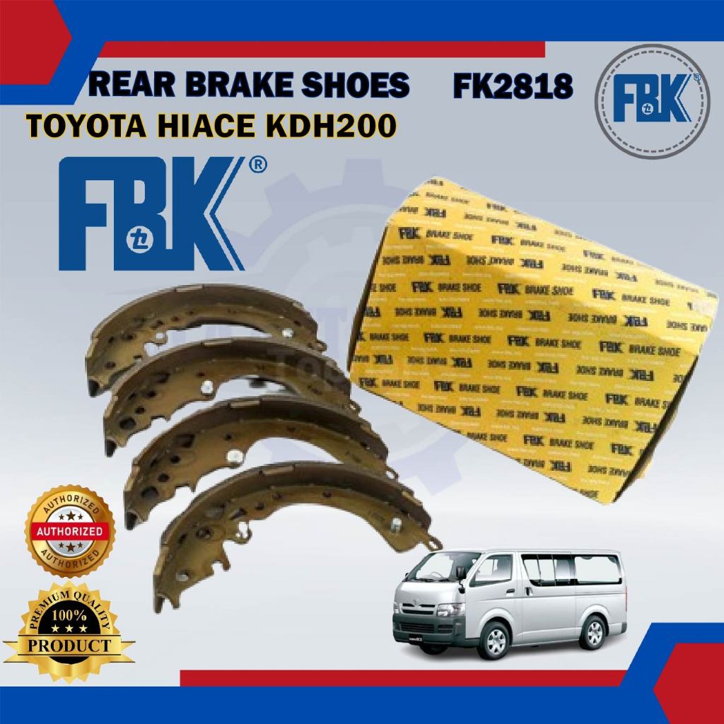 Rear Brake Shoe Set-Toyota Hiace KDH200-FBK-FK2818 | Shopee Malaysia