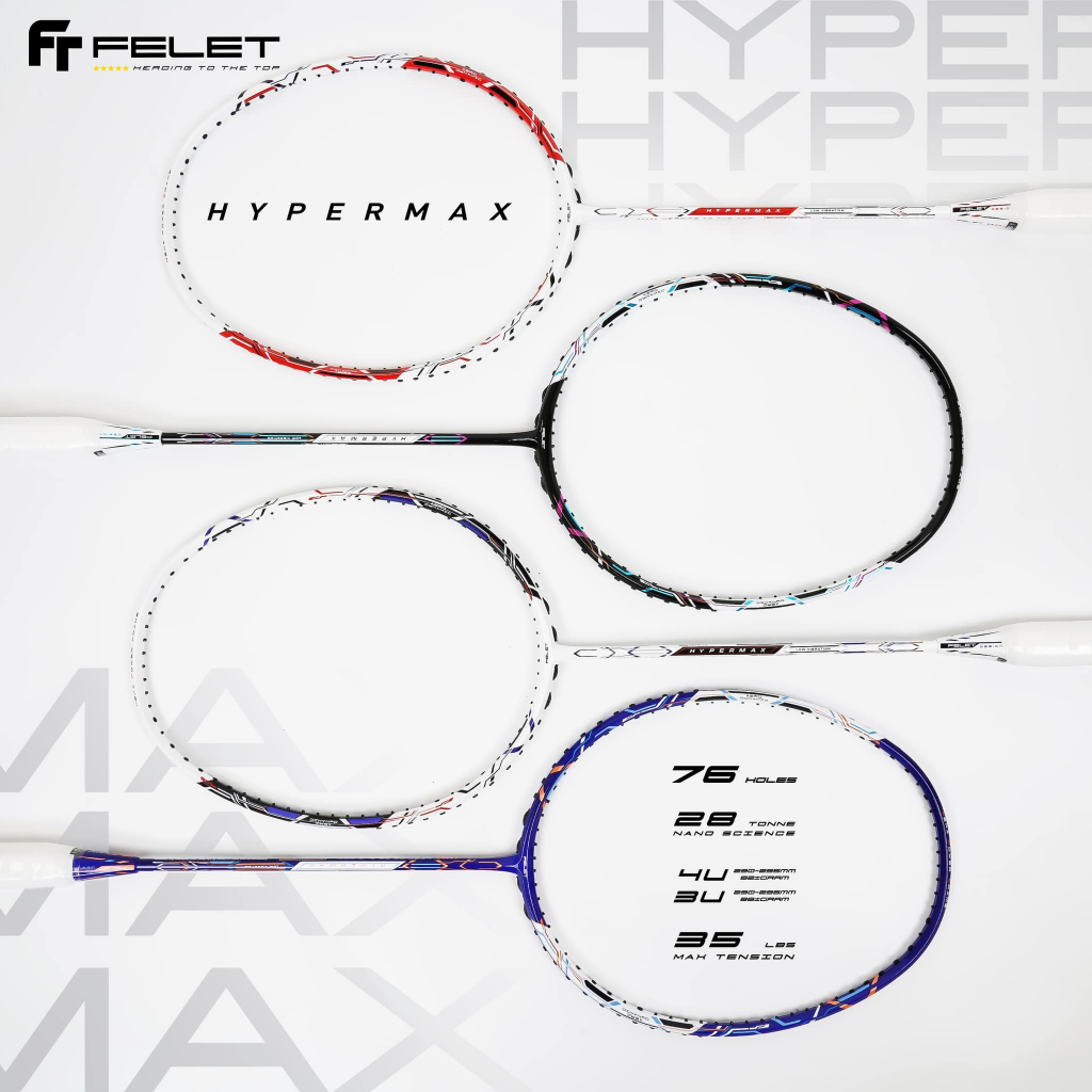 FELET Hypermax Badminton Racket | Advanced Series | 3U/4U G1 | Max ...