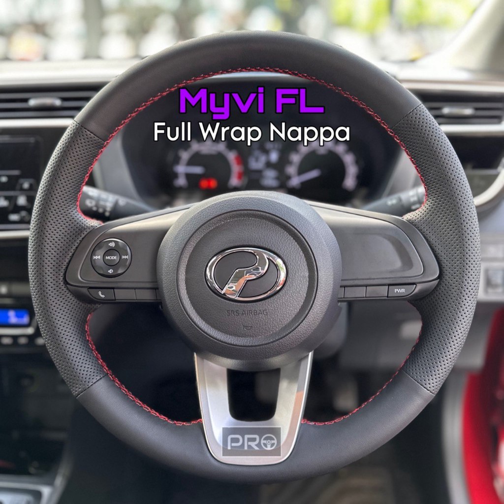 Perodua Myvi Facelift Axia Baru Custom Made Steering Cover DIY Stitch ...