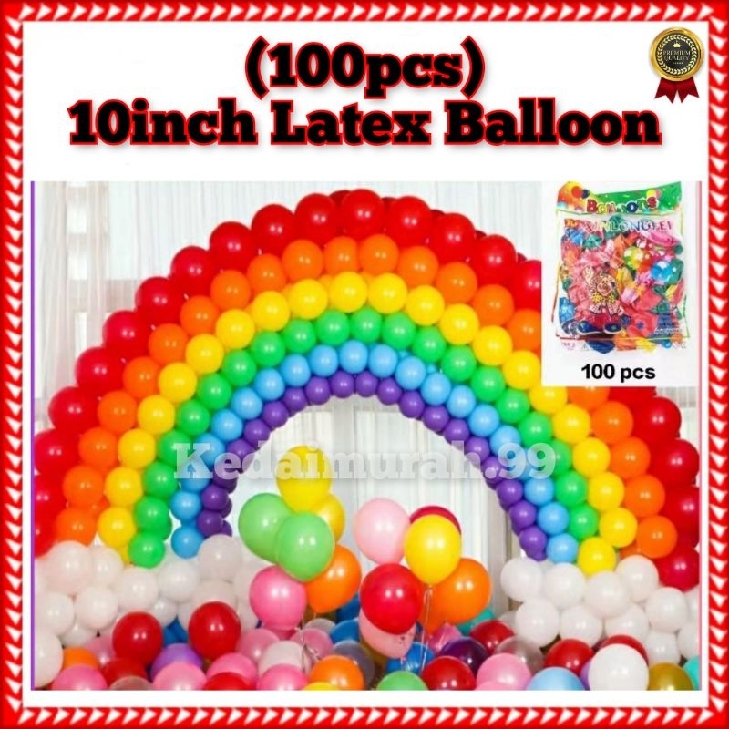 100pcs (10inch)balloon latex party/ballon decoration | Shopee Malaysia
