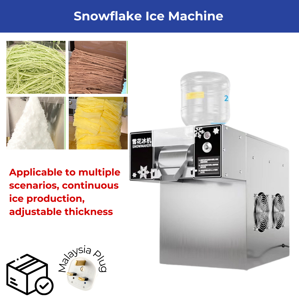 Snowflake Ice Machine - High-Efficiency 360W, Stainless Steel, Food ...