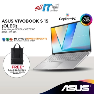 Asus Vivobook S 15 S5507Q-ADA098WSM 15.6" OLED Laptop (Snapdragon® X Elite | 32GB | 1TB SSD | Qualcomm® Adreno™ GPU)