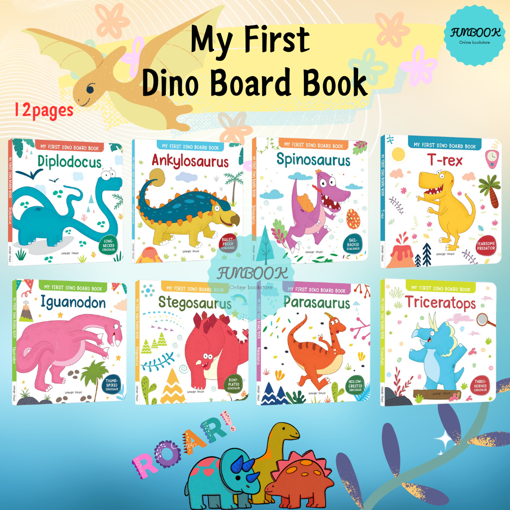 [FUNBOOK] My First Dino Board Book Children Dinosaur 12 pages | Shopee ...