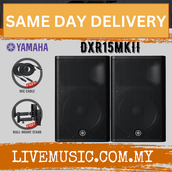 Yamaha DXR15 MKII 1100-watt 15-Inch Powered Speaker With Speaker Stand ...