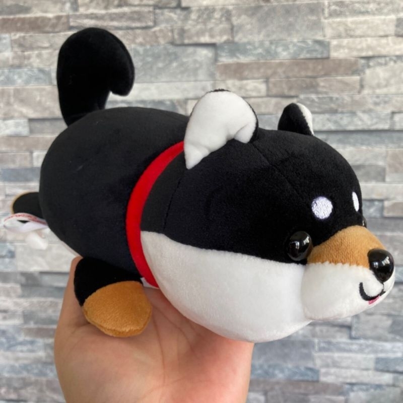 Authentic Mameshiba Black Shiba Inu Dog Plush Marshmallow Soft Toy Shopee Malaysia