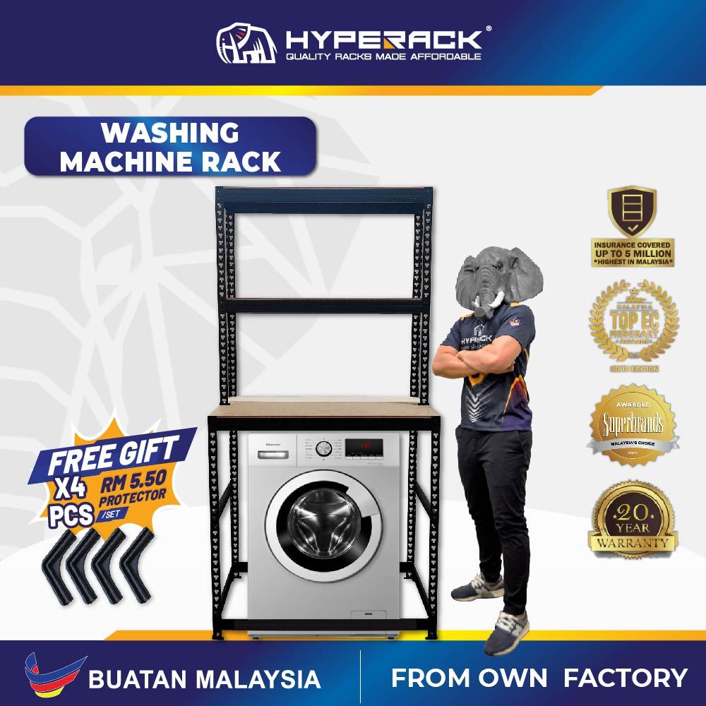 HYPERACK ™️ [High Quality] Washing Machine Rack Rak Dapur Rak Besi Rak ...