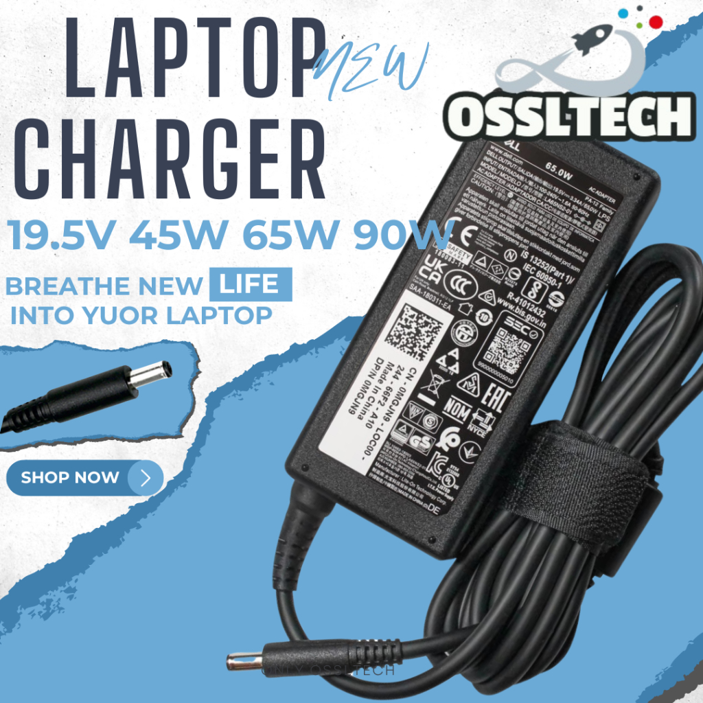 Chargeur HP 65W 19.5V 3.34A 4.5*3.0mm Pour HP ENVY 15-J190NB - Neuf