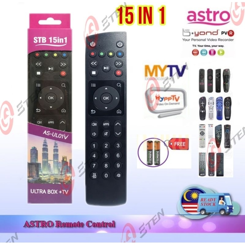 Astro Replacement Remote Control 15 in 1 free battery | Shopee Malaysia