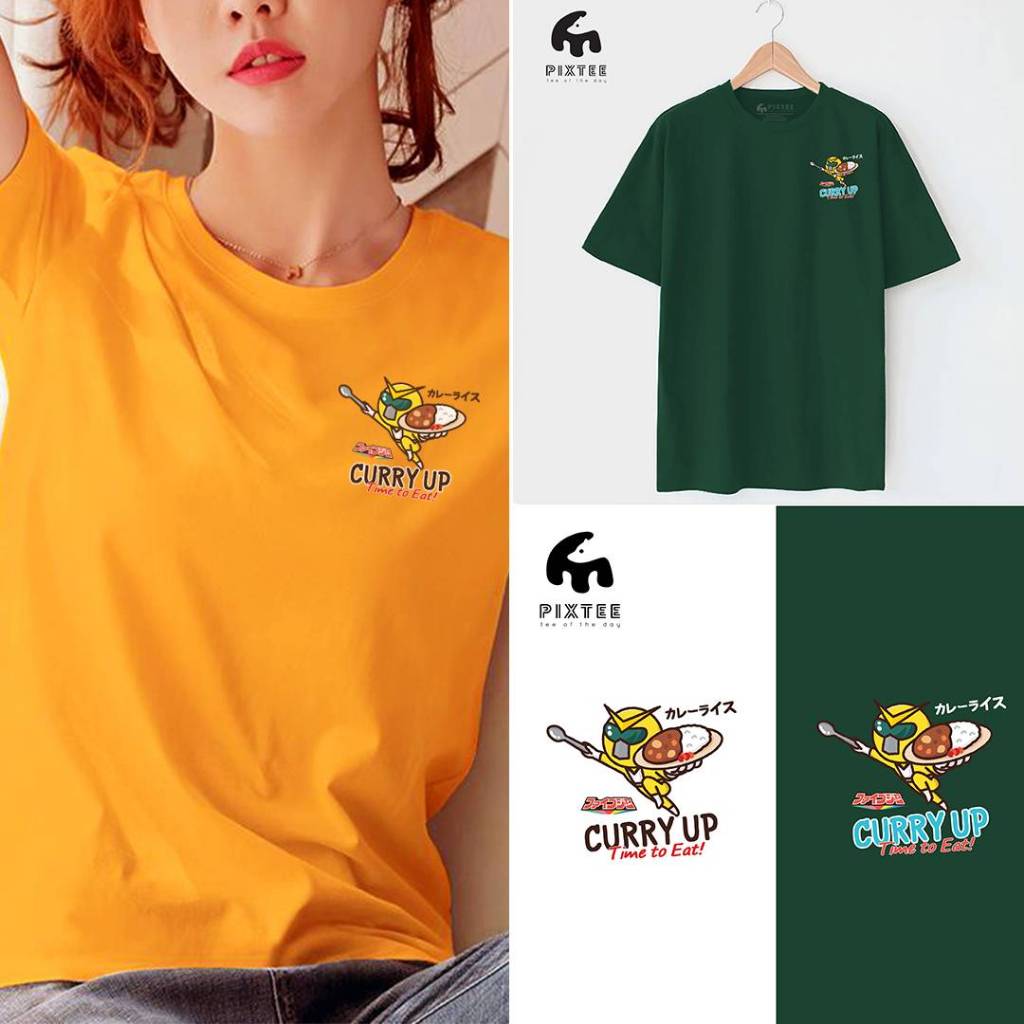 PIXTEE Curry Up Ranger Unisex Cutting Premium Cotton T shirt Shopee Malaysia