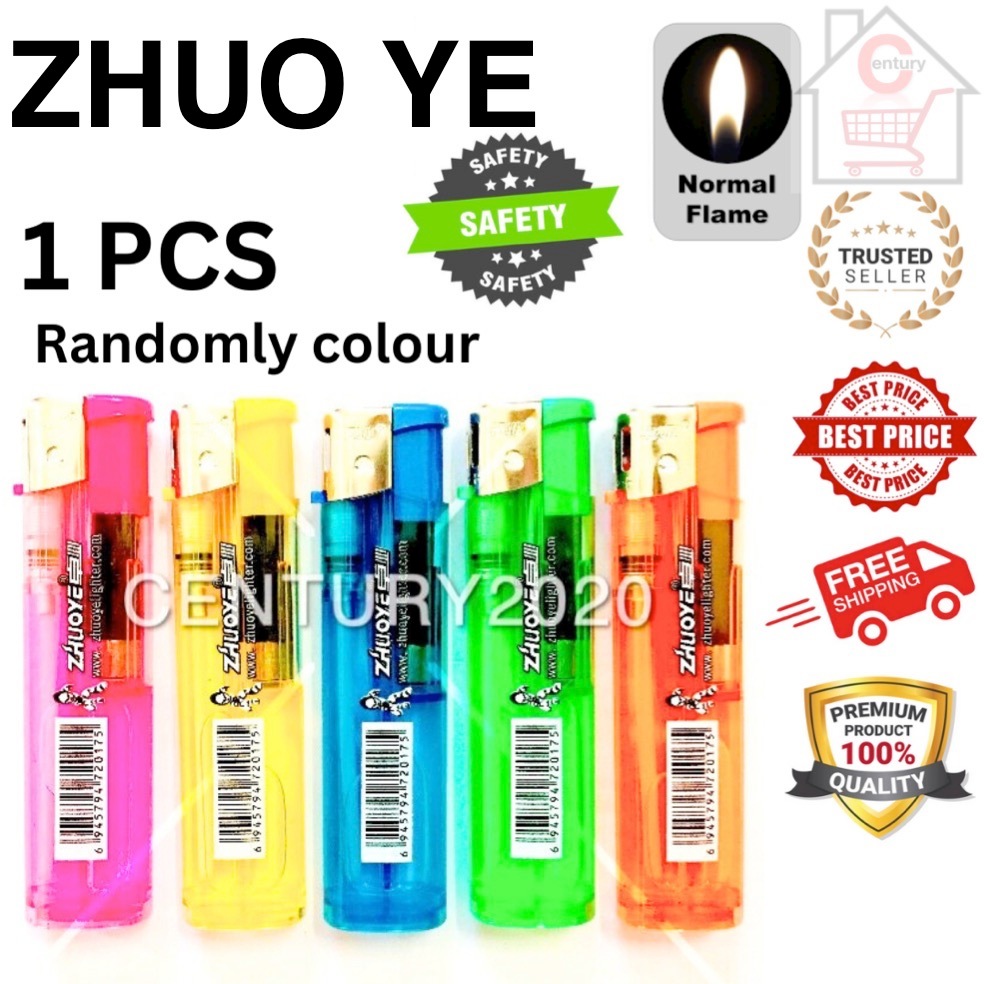 ZHUO YE Lighter Mixed Colour Normal Flame Disposable Gas Lighter 1pcs ...