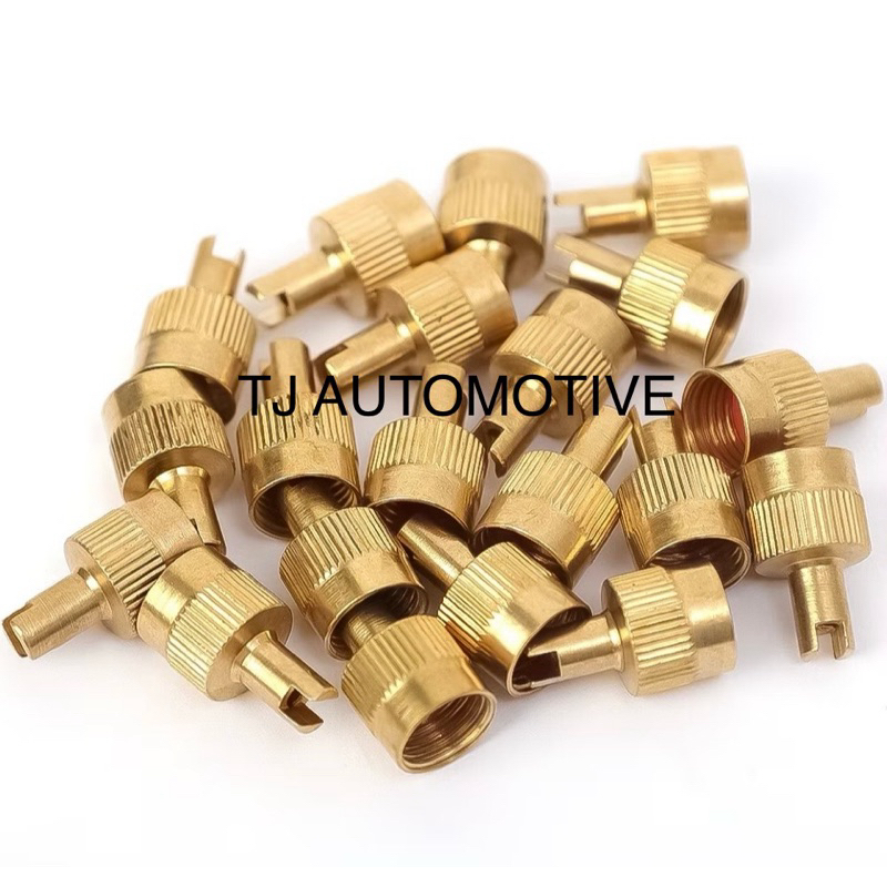 🔥 1PCS 🔥 COPPER SLOTTED HEAD VALVE STEM HEAD CAR MOTOCYCLE VALVE WHEEL ...