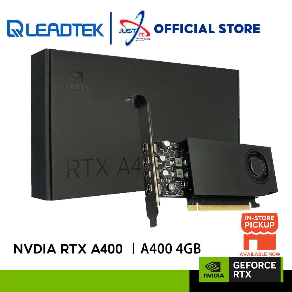 LEADTEK NVIDIA QUADRO RTX A400 4GB DDR6 128BIT GRAPHICS CARD ( QUADRO ...