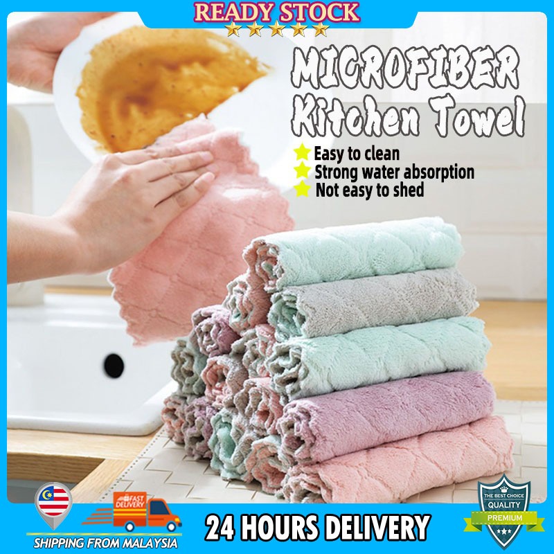 3 specifications of Kitchen Dish Towel Rag Non stick Oil Double layer ...