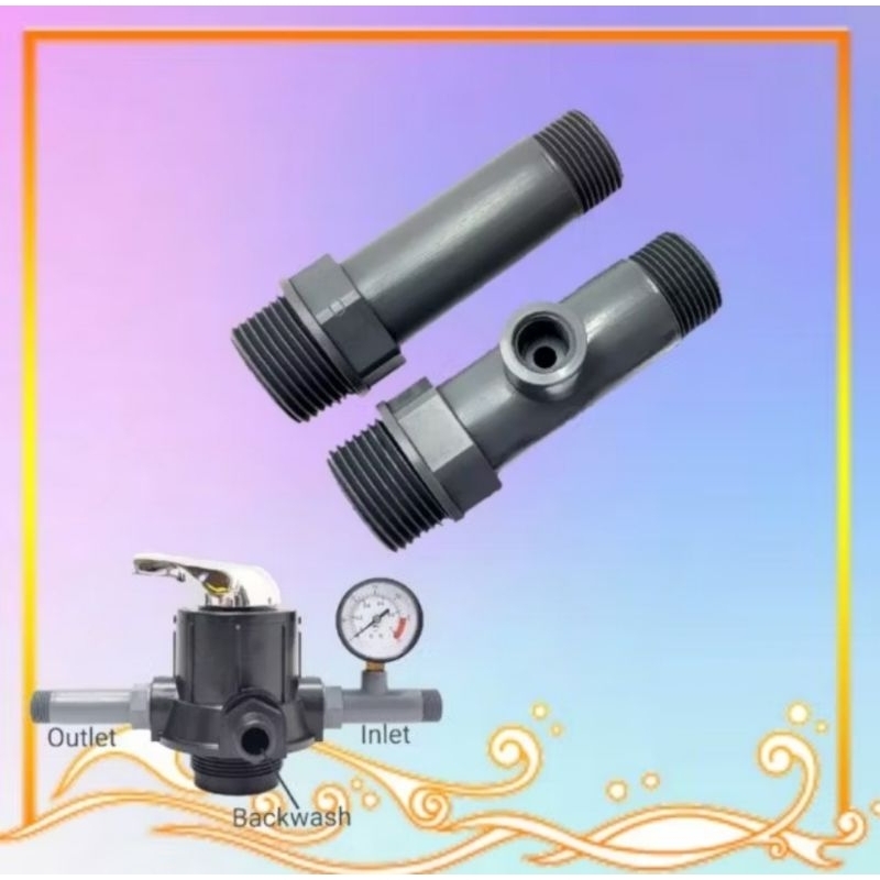 Inlet & Outlet PVC Connector Set For MPV Water Filter For Outdoor Water ...