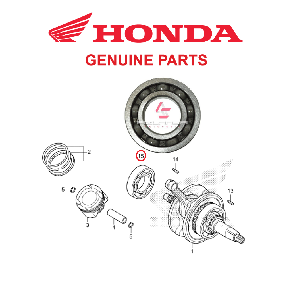Bearing Ball Radial ( 91001-KPP-901 ) RS150R V1 V2 V3, RS-X V1 V2 ...