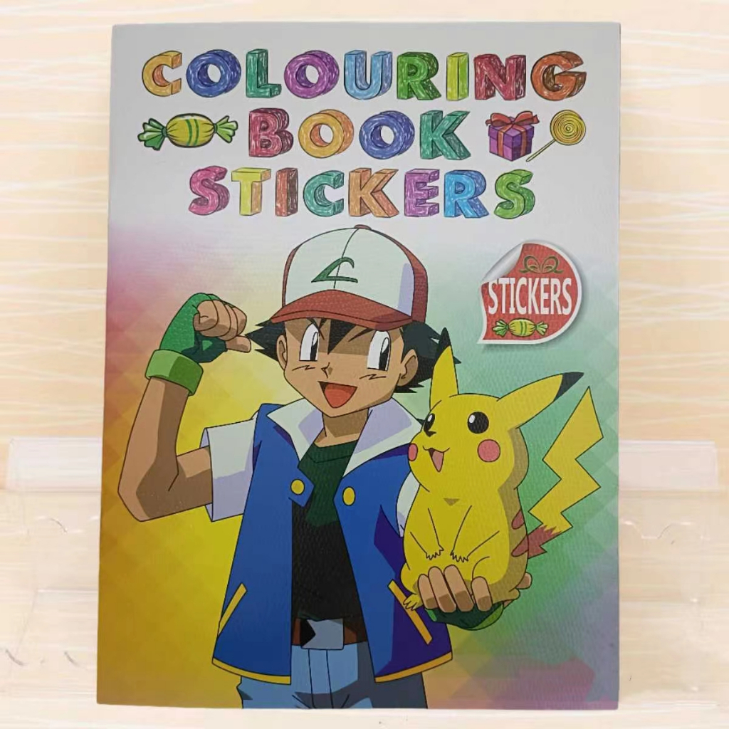Pokemon Sticker & Coloring Book A4 | Buku Mewarna Pelekat Kanak Tadika ...