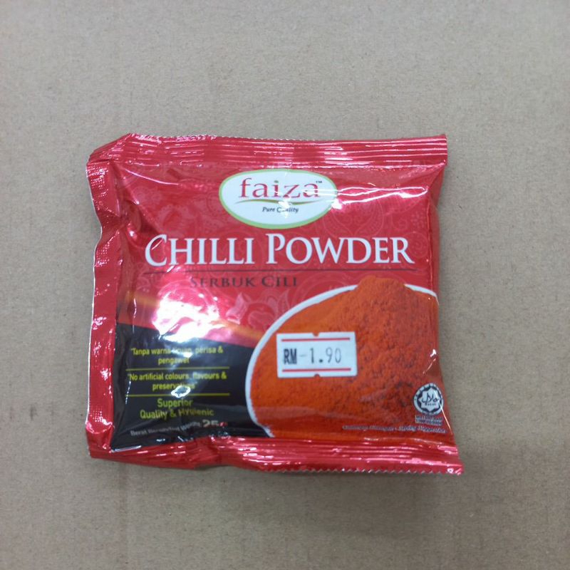Serbuk cili Faiza 25gm | Shopee Malaysia